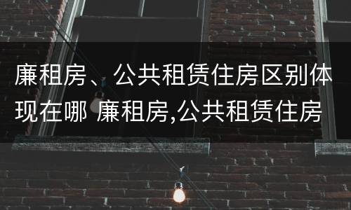 廉租房、公共租赁住房区别体现在哪 廉租房,公共租赁住房区别体现在哪些方面