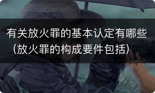 有关放火罪的基本认定有哪些（放火罪的构成要件包括）