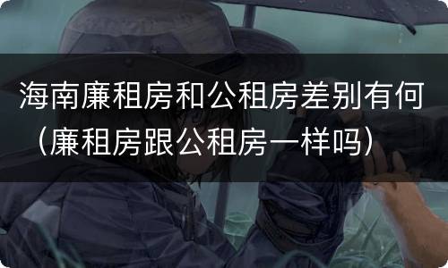 海南廉租房和公租房差别有何（廉租房跟公租房一样吗）