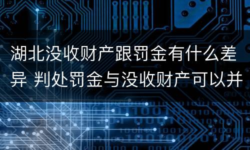 湖北没收财产跟罚金有什么差异 判处罚金与没收财产可以并罚吗