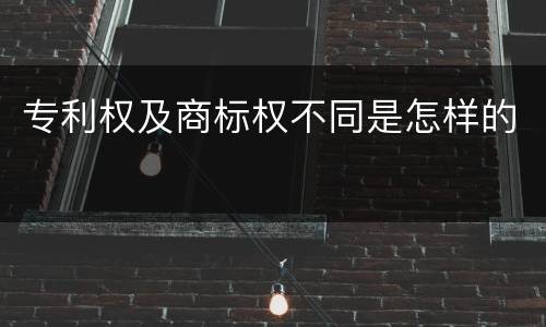 专利权及商标权不同是怎样的