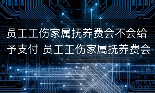 员工工伤家属抚养费会不会给予支付 员工工伤家属抚养费会不会给予支付赔偿