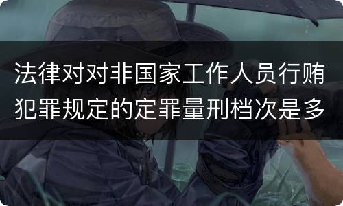 法律对对非国家工作人员行贿犯罪规定的定罪量刑档次是多少