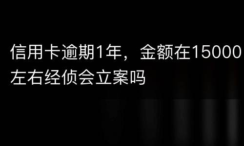 信用卡逾期1年，金额在15000左右经侦会立案吗
