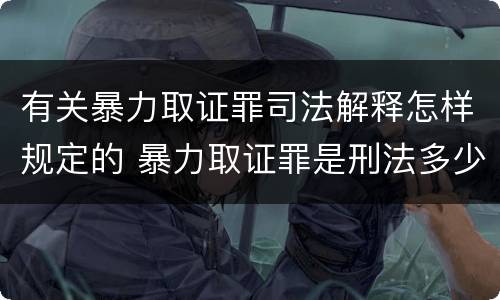 有关暴力取证罪司法解释怎样规定的 暴力取证罪是刑法多少条