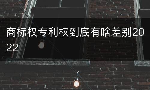 商标权专利权到底有啥差别2022