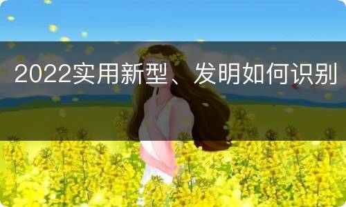 2022实用新型、发明如何识别