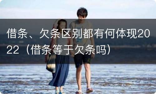 借条、欠条区别都有何体现2022（借条等于欠条吗）