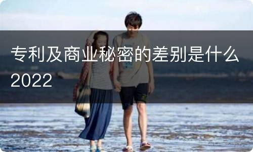 专利及商业秘密的差别是什么2022