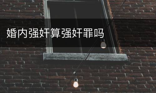 婚内强奸算强奸罪吗