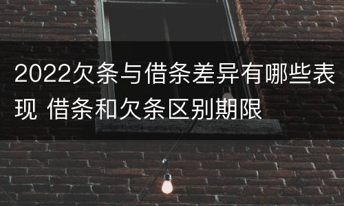 2022欠条与借条差异有哪些表现 借条和欠条区别期限