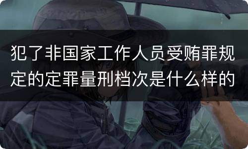 犯了非国家工作人员受贿罪规定的定罪量刑档次是什么样的