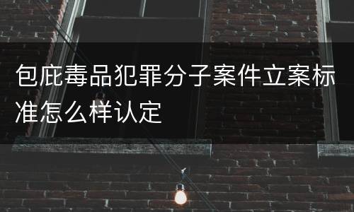包庇毒品犯罪分子案件立案标准怎么样认定