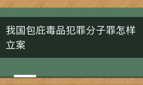 我国包庇毒品犯罪分子罪怎样立案