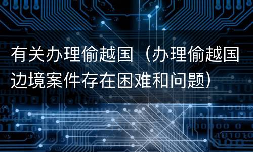有关办理偷越国（办理偷越国边境案件存在困难和问题）