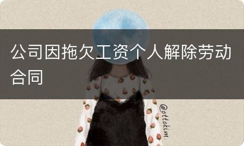 公司因拖欠工资个人解除劳动合同