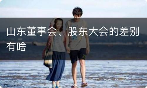 山东董事会、股东大会的差别有啥