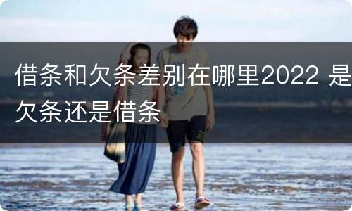 借条和欠条差别在哪里2022 是欠条还是借条