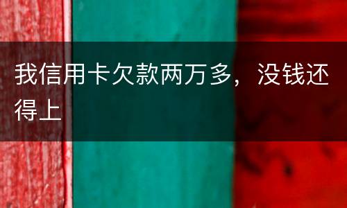 我信用卡欠款两万多，没钱还得上
