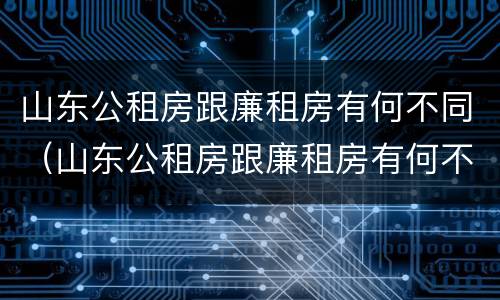 山东公租房跟廉租房有何不同（山东公租房跟廉租房有何不同点）