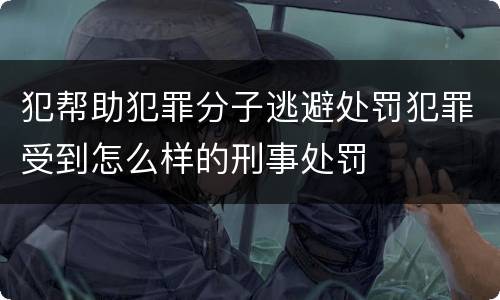 犯帮助犯罪分子逃避处罚犯罪受到怎么样的刑事处罚