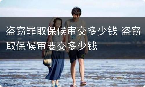 盗窃罪取保候审交多少钱 盗窃取保候审要交多少钱