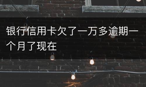 银行信用卡欠了一万多逾期一个月了现在