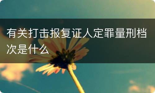 有关打击报复证人定罪量刑档次是什么