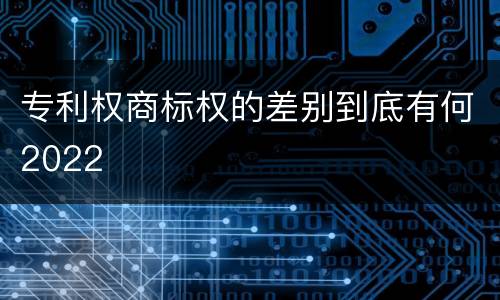 专利权商标权的差别到底有何2022