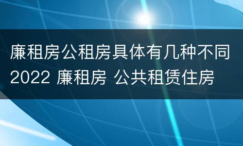 廉租房公租房具体有几种不同2022 廉租房 公共租赁住房