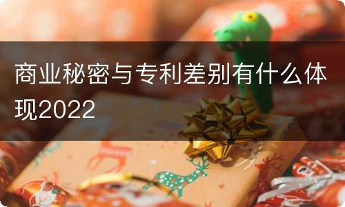 商业秘密与专利差别有什么体现2022