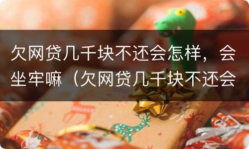 欠网贷几千块不还会怎样，会坐牢嘛（欠网贷几千块不还会怎样,会坐牢嘛知乎）