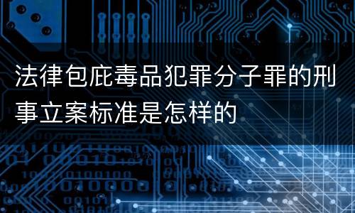 法律包庇毒品犯罪分子罪的刑事立案标准是怎样的