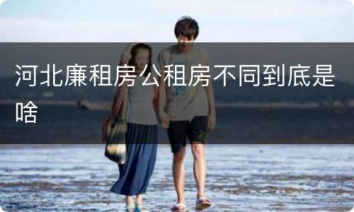 河北廉租房公租房不同到底是啥