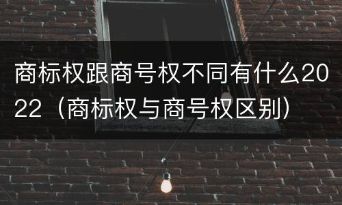 商标权跟商号权不同有什么2022（商标权与商号权区别）