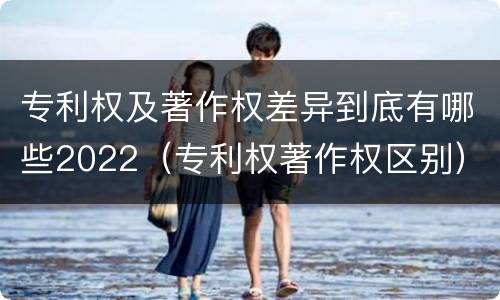 专利权及著作权差异到底有哪些2022（专利权著作权区别）