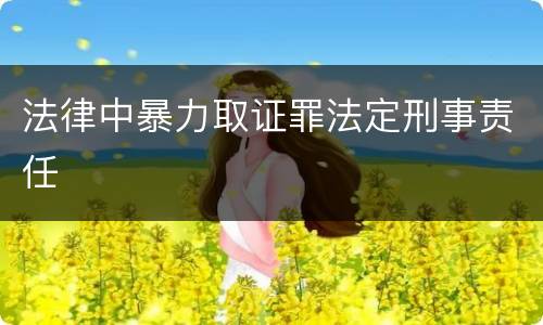 法律中暴力取证罪法定刑事责任