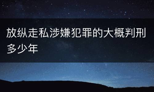 放纵走私涉嫌犯罪的大概判刑多少年
