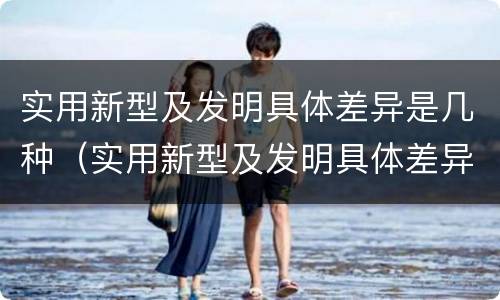 实用新型及发明具体差异是几种（实用新型及发明具体差异是几种方法）