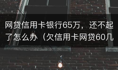 网贷信用卡银行65万，还不起了怎么办（欠信用卡网贷60几万）