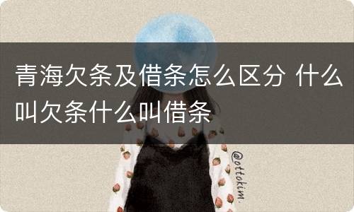 青海欠条及借条怎么区分 什么叫欠条什么叫借条