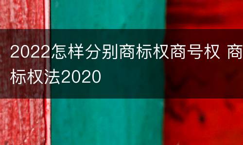 2022怎样分别商标权商号权 商标权法2020