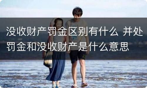 没收财产罚金区别有什么 并处罚金和没收财产是什么意思