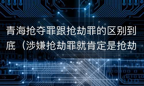 青海抢夺罪跟抢劫罪的区别到底（涉嫌抢劫罪就肯定是抢劫罪吗）