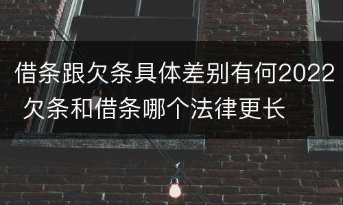借条跟欠条具体差别有何2022 欠条和借条哪个法律更长