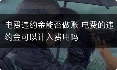 电费违约金能否做账 电费的违约金可以计入费用吗