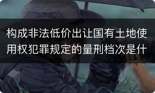 构成非法低价出让国有土地使用权犯罪规定的量刑档次是什么样的