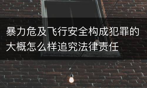 暴力危及飞行安全构成犯罪的大概怎么样追究法律责任