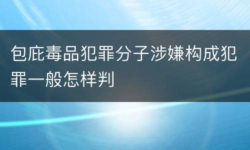 包庇毒品犯罪分子涉嫌构成犯罪一般怎样判