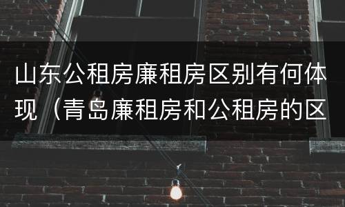 山东公租房廉租房区别有何体现（青岛廉租房和公租房的区别）